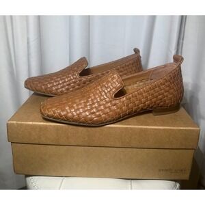 Gentle Souls by Kenneth Cole Morgan Woven Leather Loafers Tan Size 7 MSRP 149.00
